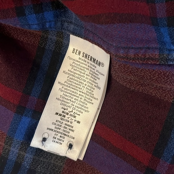 Ben Sherman plaid shirt size Medium - Picture 4 of 5